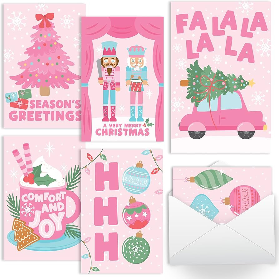 Hadley Designs Blank Christmas Cards With Envelopes - 54 Winter Holiday Cards With Envelopes, Bus... | Amazon (US)