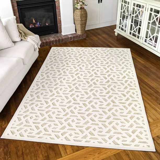 Simply Southern Cottage Springhill, Beige, Area Rug, 8' x 10' - Walmart.com | Walmart (US)
