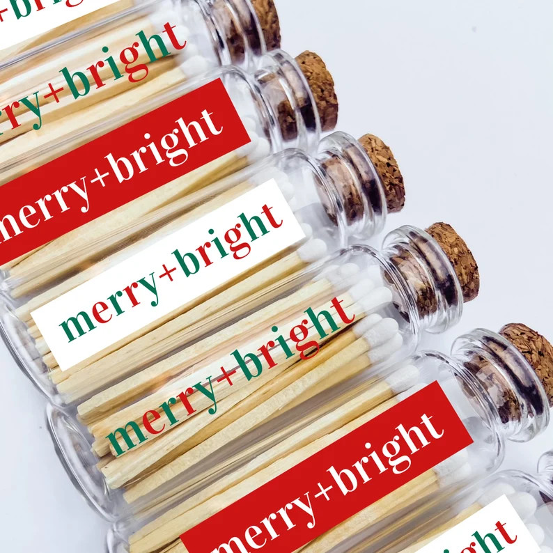Christmas Candle Apothecary Match Bottles  Cute Matches in | Etsy | Etsy (US)