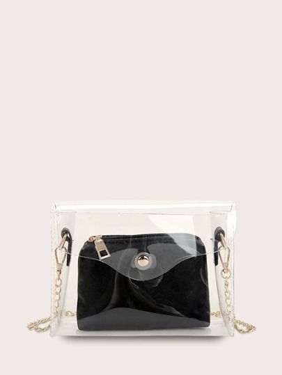 Transparent Crossbody Bag With Inner Pouch | SHEIN