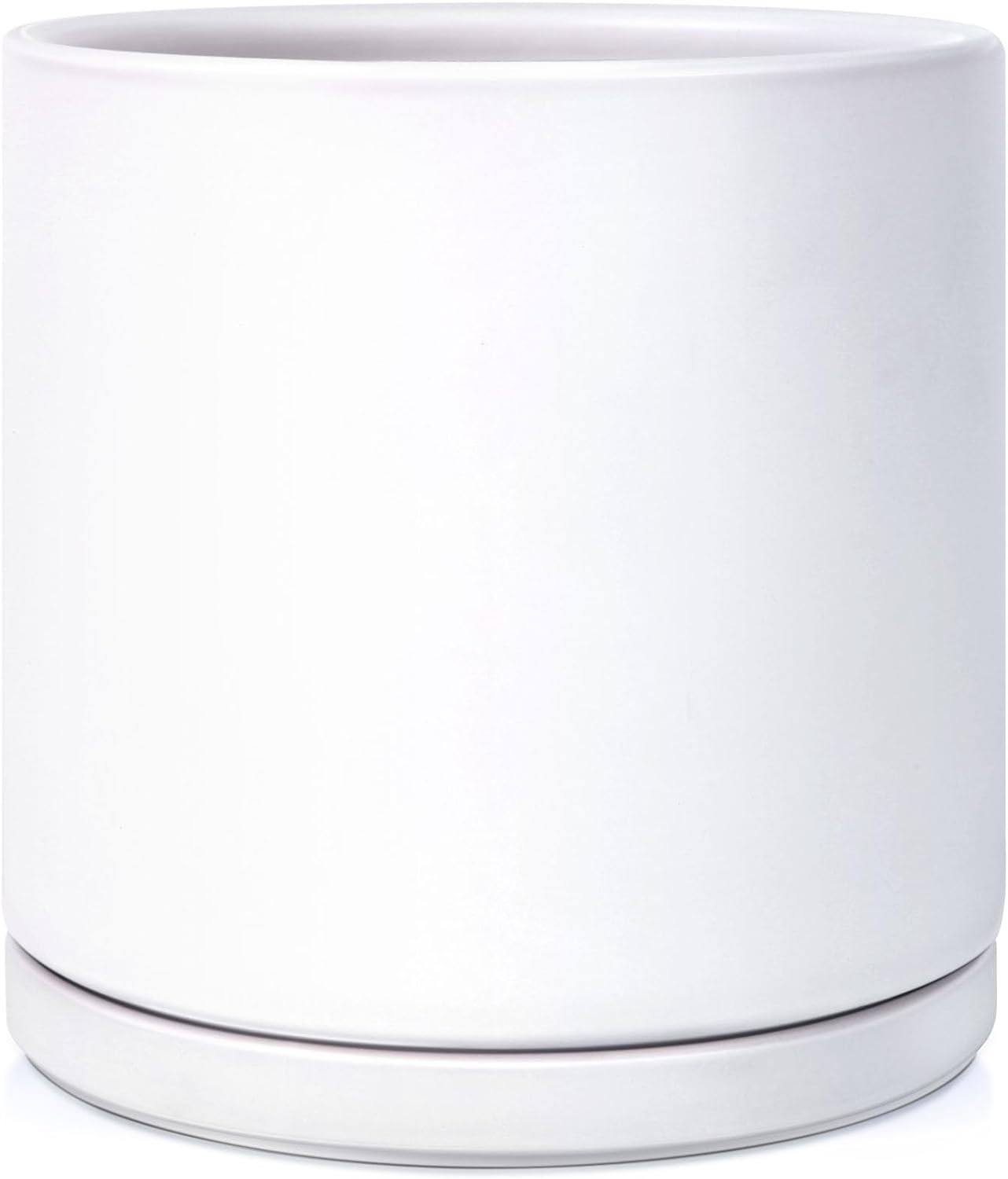 Kazeila Plant Pots Ceramic Planter for Indoor Outdoor Plants Flowers 10 Inch Matte White Large Cy... | Amazon (US)