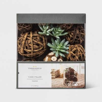 Unscented Succulent, Sola Log And Twig Balls Vase Filler Green/Brown - Threshold™ | Target