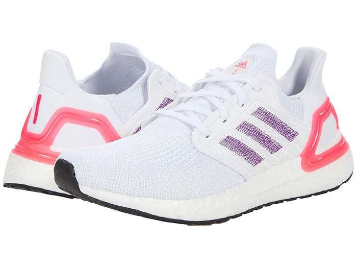 adidas Running Ultraboost 20 (Footwear White/Glory Purple/Echo Pink) Women's Running Shoes | Zappos