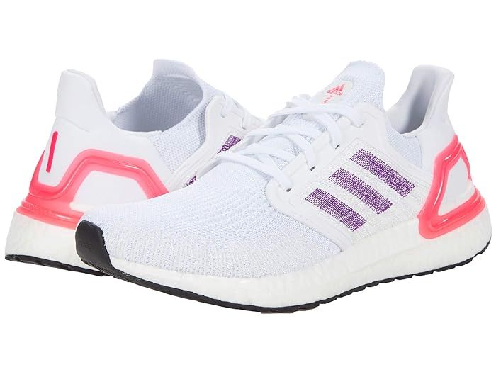 adidas Running Ultraboost 20 (Footwear White/Glory Purple/Echo Pink) Women's Running Shoes | Zappos