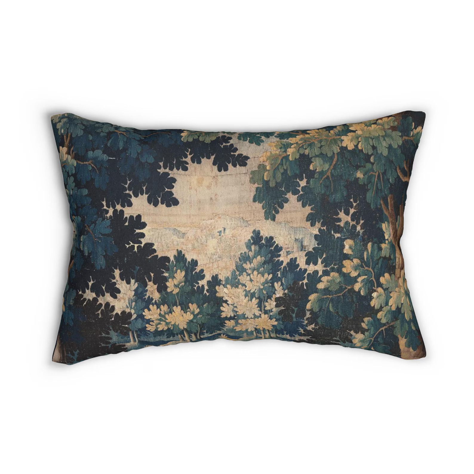French Verdure Aubusson Tapestry Lumbar Pillow, Vintage Home Decor, Antique Style Throw Pillow, F... | Etsy (US)