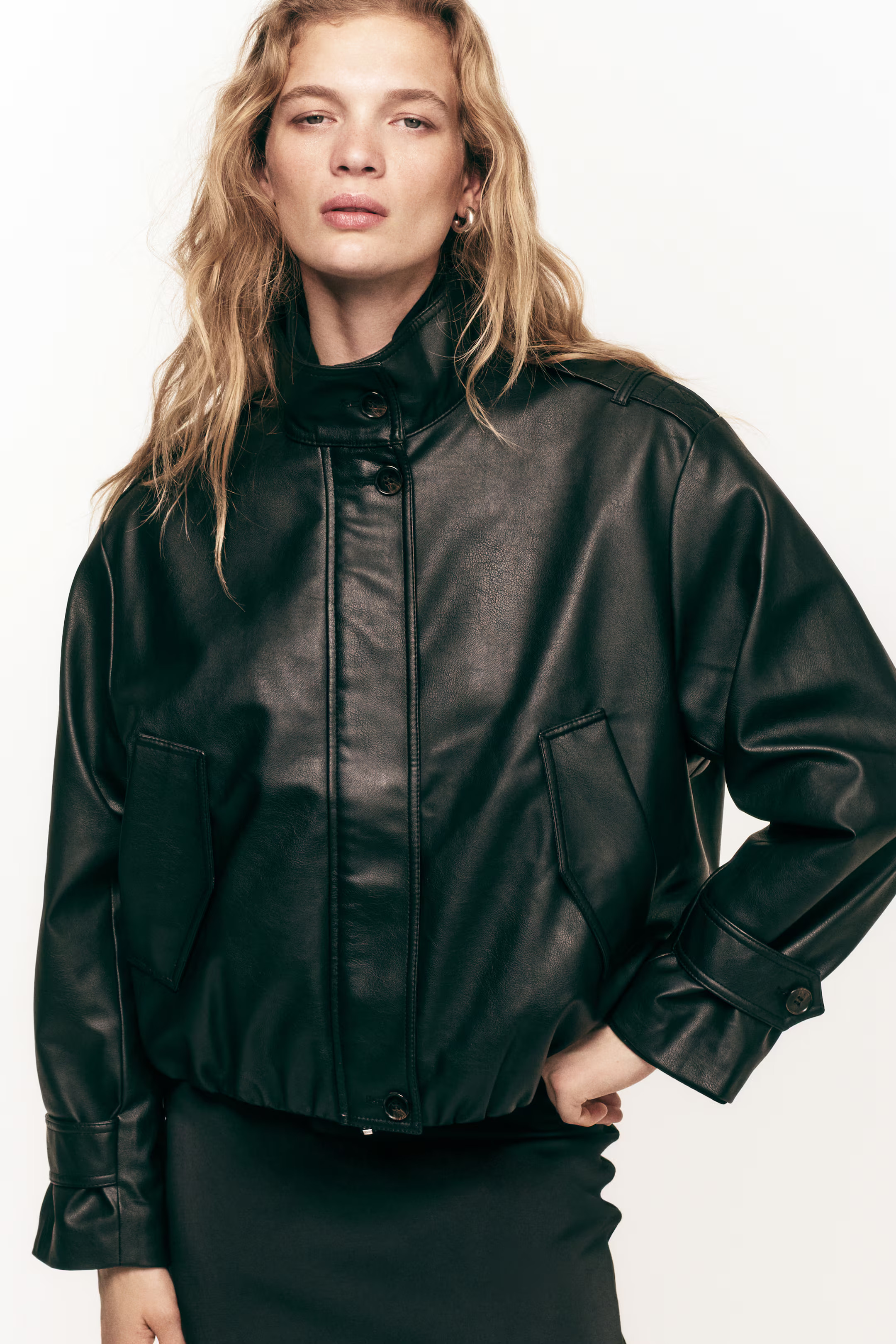 Oversized Coated Jacket | H&M (US + CA)