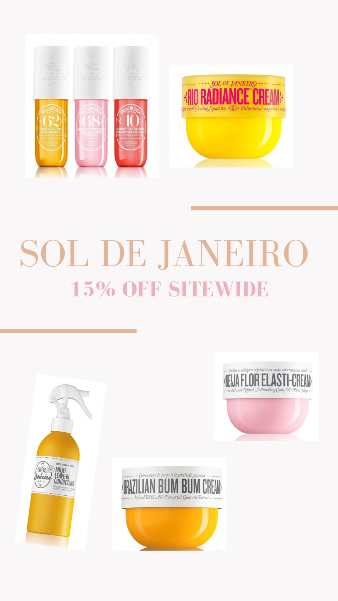 Sol de janeiro 15% off sitewide sale!!

#LTKBacktoSchool #LTKFind #LTKU