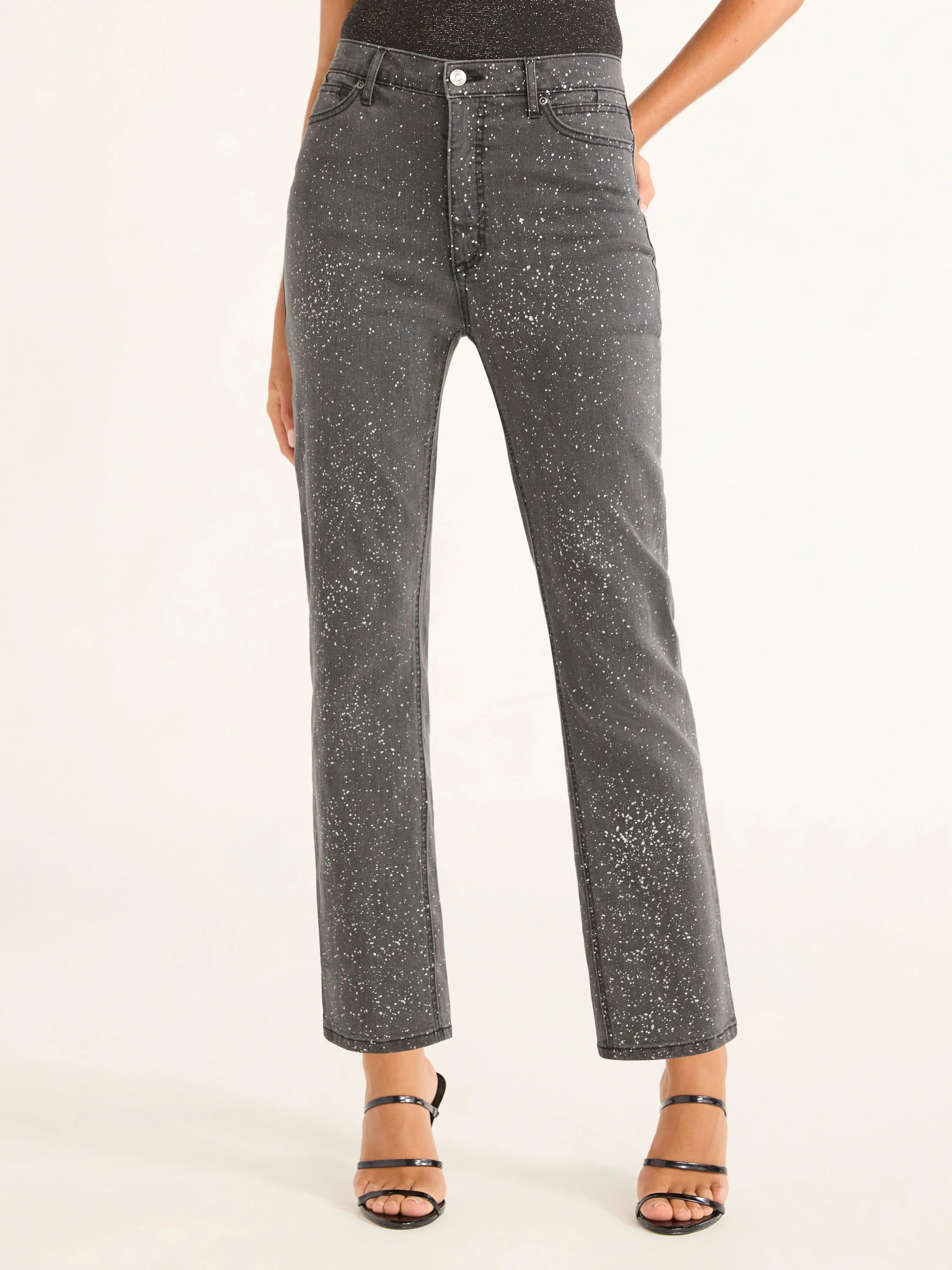 Sofia Jeans Women's Paloma Slim Straight High Rise Crop Pants, 26" Inseam, Sizes 0-20 | Walmart (US)