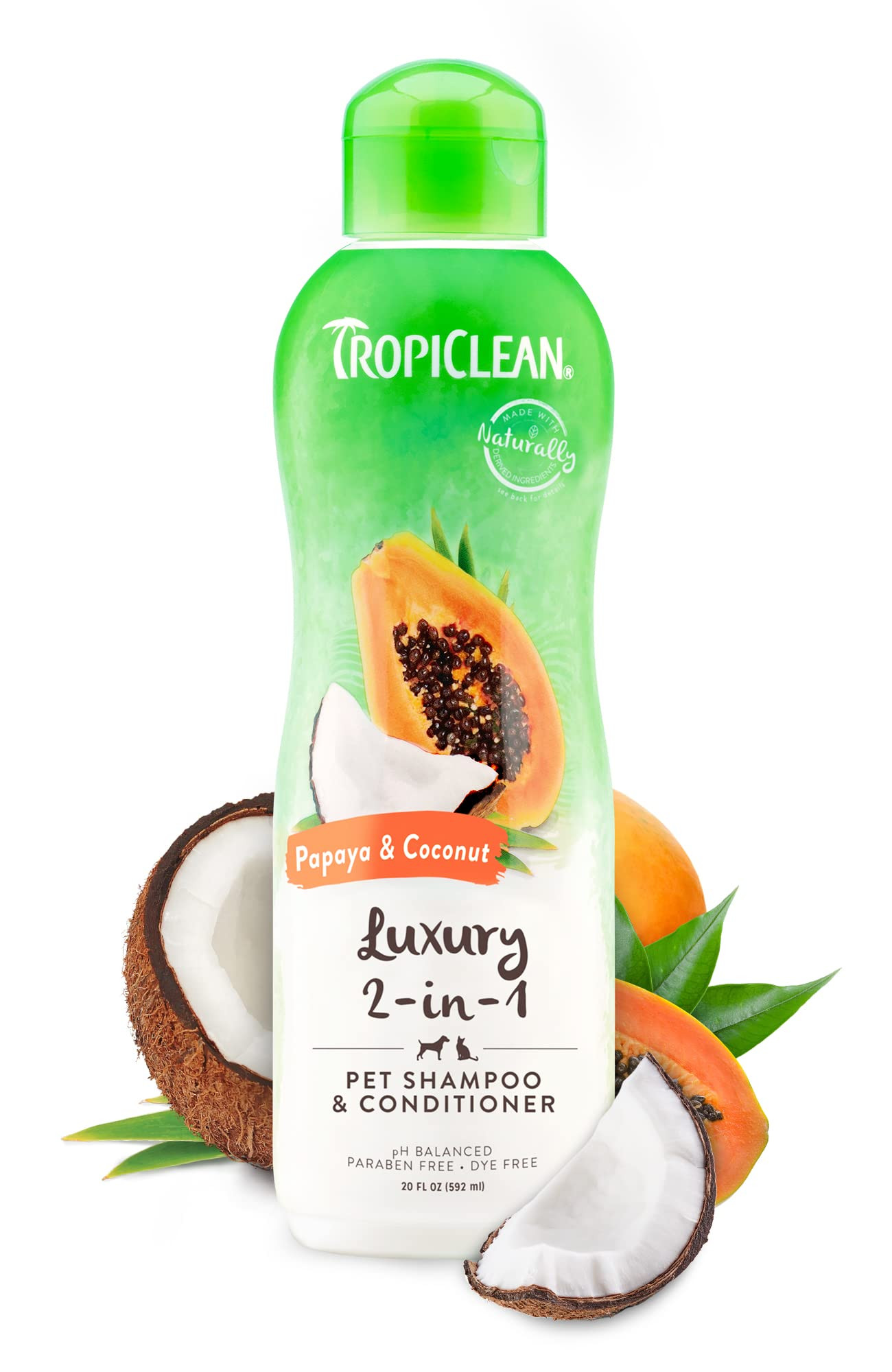 TropiClean 2-in-1 Papaya & Coconut Dog Shampoo and Conditioner | Natural Pet Shampoo Derived from... | Amazon (US)