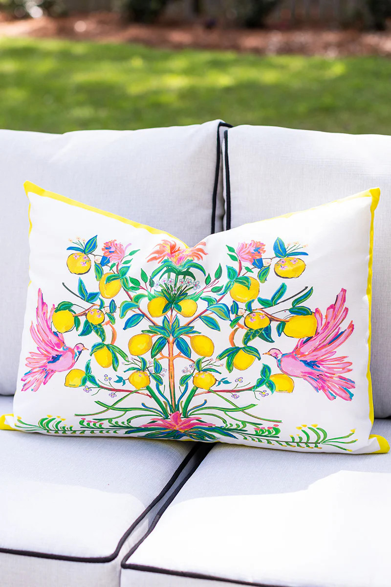 Lemon Soir\u00e9e\u00a9 14x20 inch Outdoor Pillow | House Of MBR