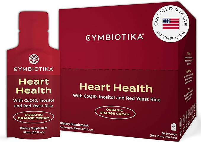 CYMBIOTIKA Heart Health Supplement with CoQ10, Red Yeast Rice & Inositol, Gluten Free Supplements... | Amazon (US)