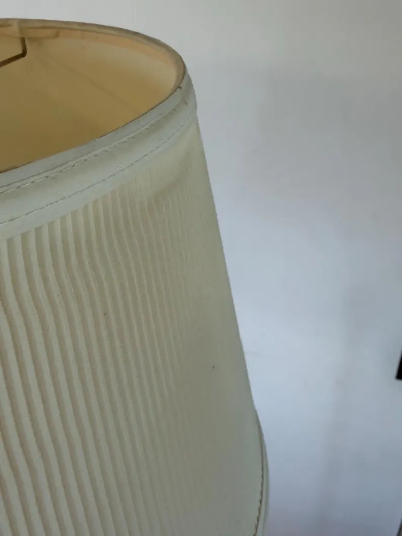 Vintage Brass Swing Arm Floor Lamps with Pleated Shades - Pair | Etsy (US)