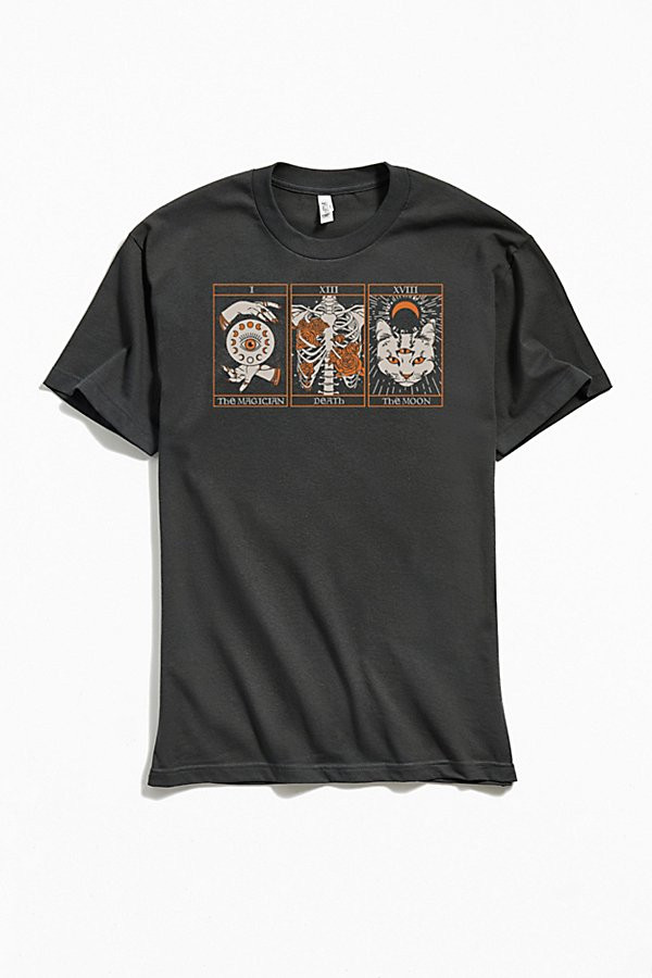 Tarot Cards Tee - Grey L at Urban Outfitters | Urban Outfitters (US and RoW)