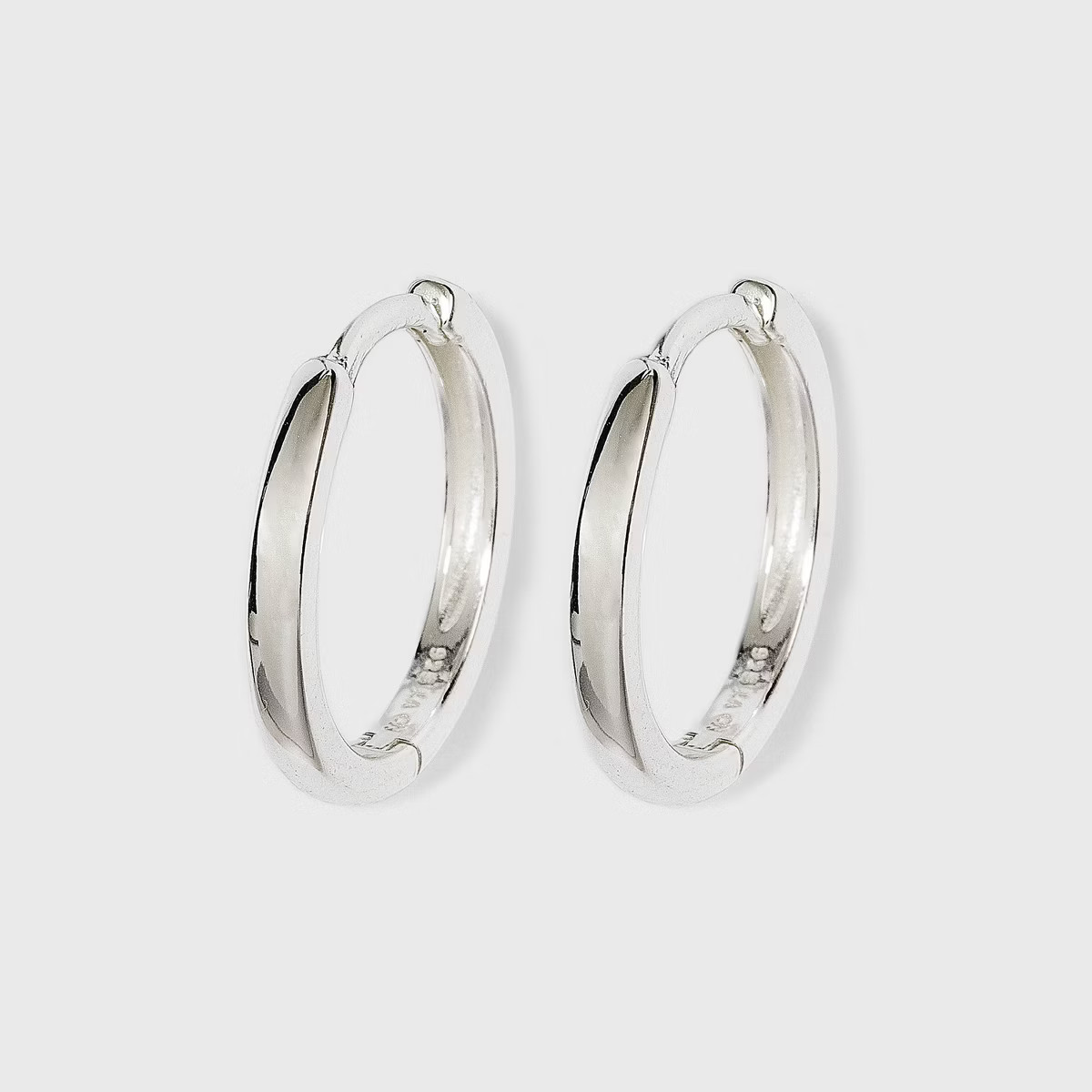 Band Hoop Earrings - A New Day™ Silver | Target