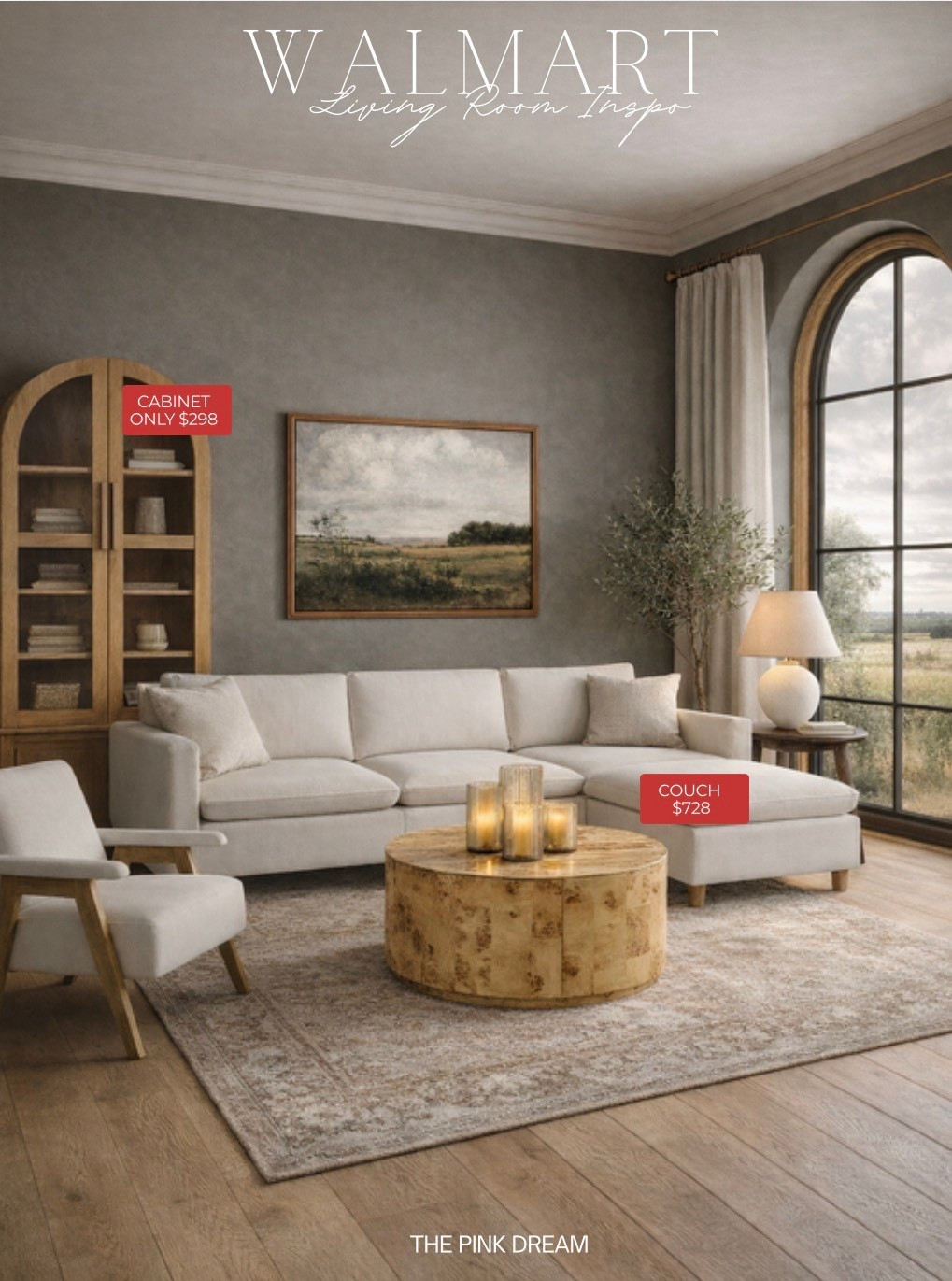 Walmart furniture sale! Arched cabinet only $298! Couch for under $1000! 

#LTKSpringSale