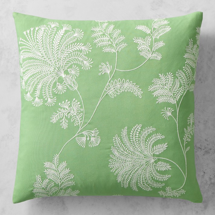 AERIN Jane Outdoor Embroidery Pillow | Williams-Sonoma
