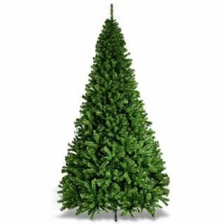 Gymax 9 ft. Artificial Christmas Tree Indoor Outdoor Tree Hinged with Metal Stand | The Home Depot
