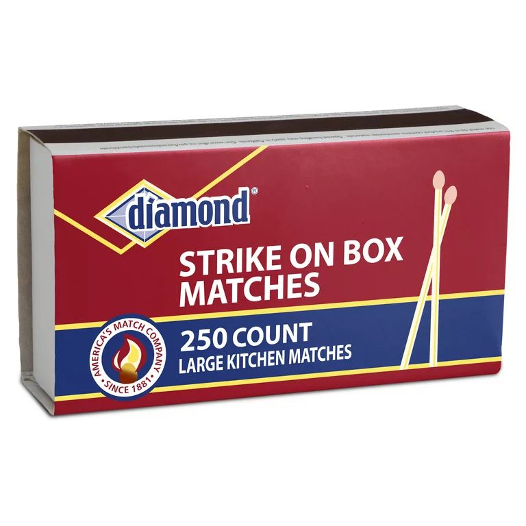 Diamond Tan Kitchen Matches, Large Strike On Box Matches, 250 Ct | Walmart (US)