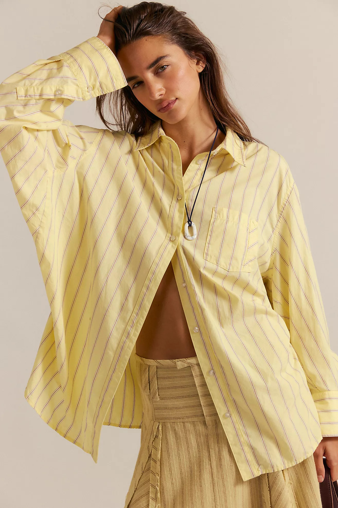 Sabine Striped Articulated Shirt | Free People (Global - UK&FR Excluded)