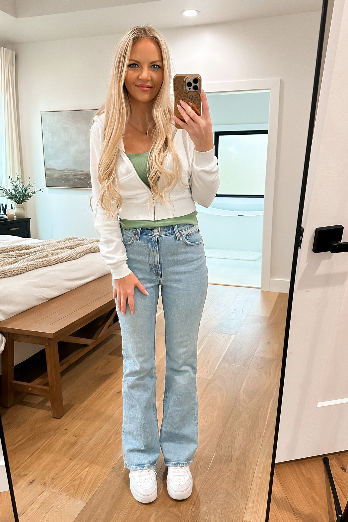 This is that cute cropped jacket I found the other day for only $18 and it comes in white, black and olive. 
My jeans are 25% off until midnight tonight with code AFLTK.
.
.
jeans, flare jeans, hoodie, zip up jacket, sunday style, activewear, loungewear, Nike, platform, neutral style, minimalist style, minimal style, moody outfit, outfit ideas, casual outfit, winter outfit, spring outfit, effortless chic, American style, fashion inspo, comfy outfit, leggings, winter fashion, outfit inspo, street style inspo, neutral outfit, street style fashion, winter outfit, spring fashion
#aestheticoutfits #neutraloutfits #outfitinspiration #springtransitionoutfit #casualoutfitideas #abercrombiestyle #abercrombie #abercrombiejeans #skinnyjeans #zipuphoodie #loungewear #neutralstyle #nikecourtvision #minimaliststyle #momstyle #comfyoutfit #casualoutfit #outfitinspo #springoutfit #americanstyle #flarejeans