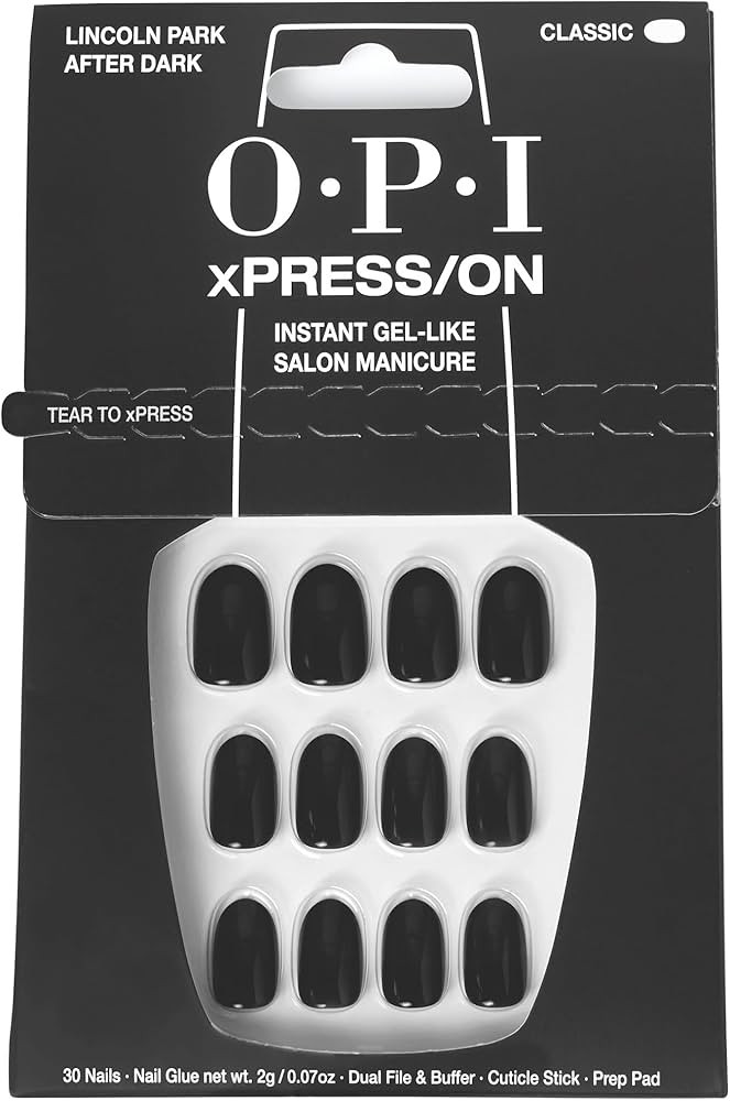 OPI xPRESS/ON Press on Nails | Short Round Solid Nail Art Press On Nails | With Nail Glue | Long ... | Amazon (US)