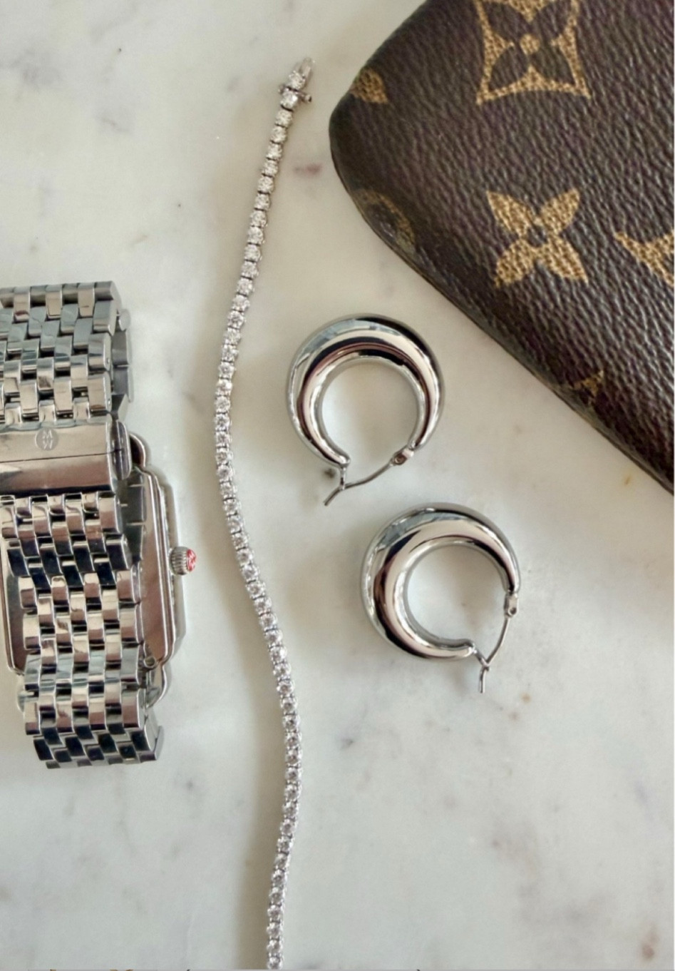 Loving these silver hoops ! They are perfect for every day and go with almost any outfit! The preview is showing gold, but if you click on the product link, it will give you the option of silver, gold, or rose gold.

@BonheurJewelry

#ad #bonheurjewelry 

#LTKgrwm #LTKootd #LTKmomlife