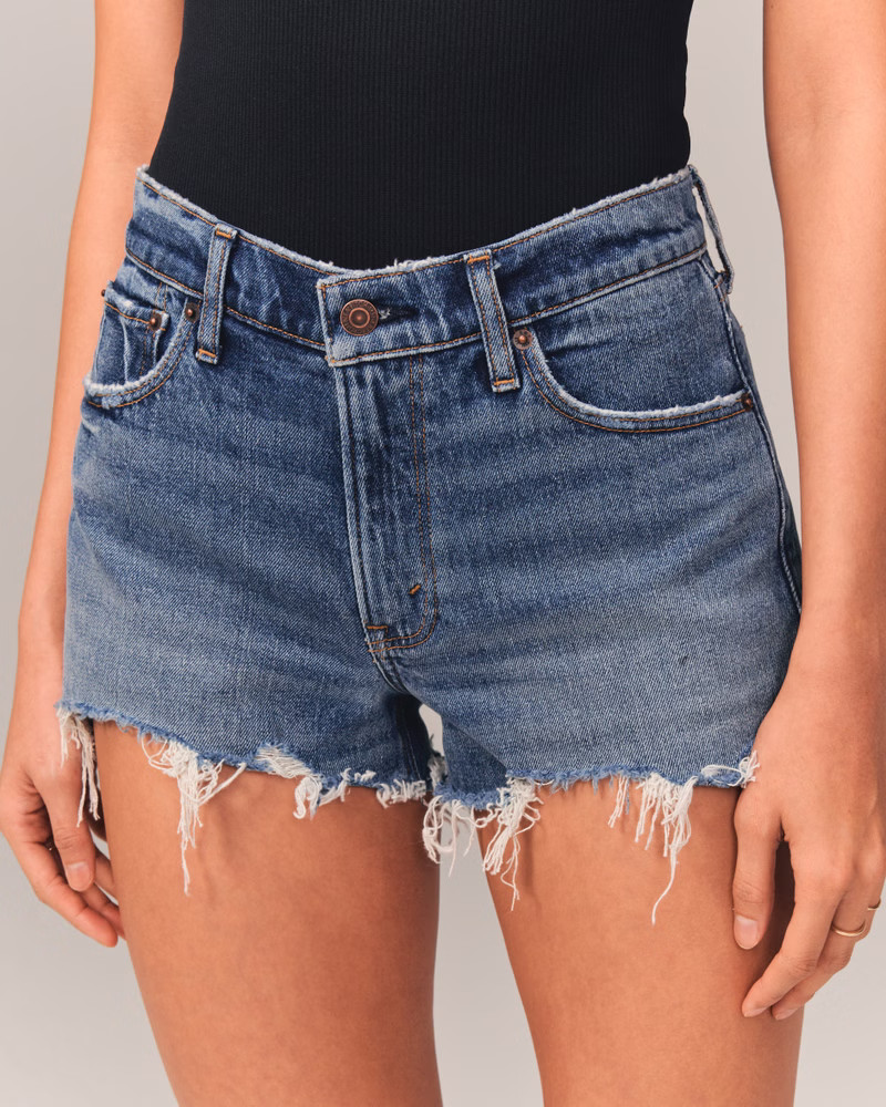 Women's Mid Rise Mom Shorts | Women's Bottoms | Abercrombie.com | Abercrombie & Fitch (US)