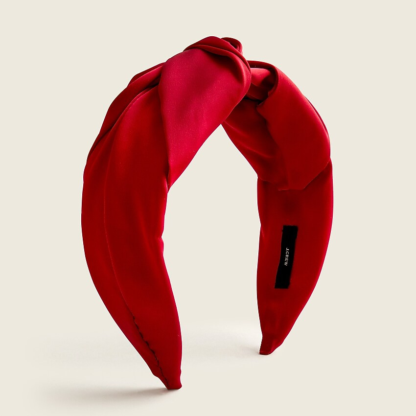 Twist headband in satin | J. Crew US