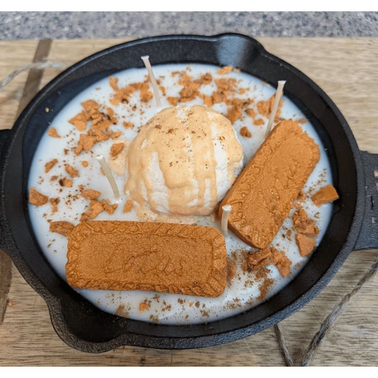 Skillet Candles (BISCOFF COOKIE) 4 wick, highly scented, made with organic coconut wax. Burn time... | Walmart (US)