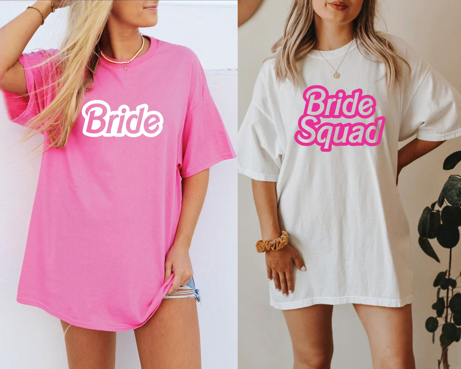 Bridesmaid Shirtscustom Pink Shirtplastics Themed Baby Doll - Etsy | Etsy (US)