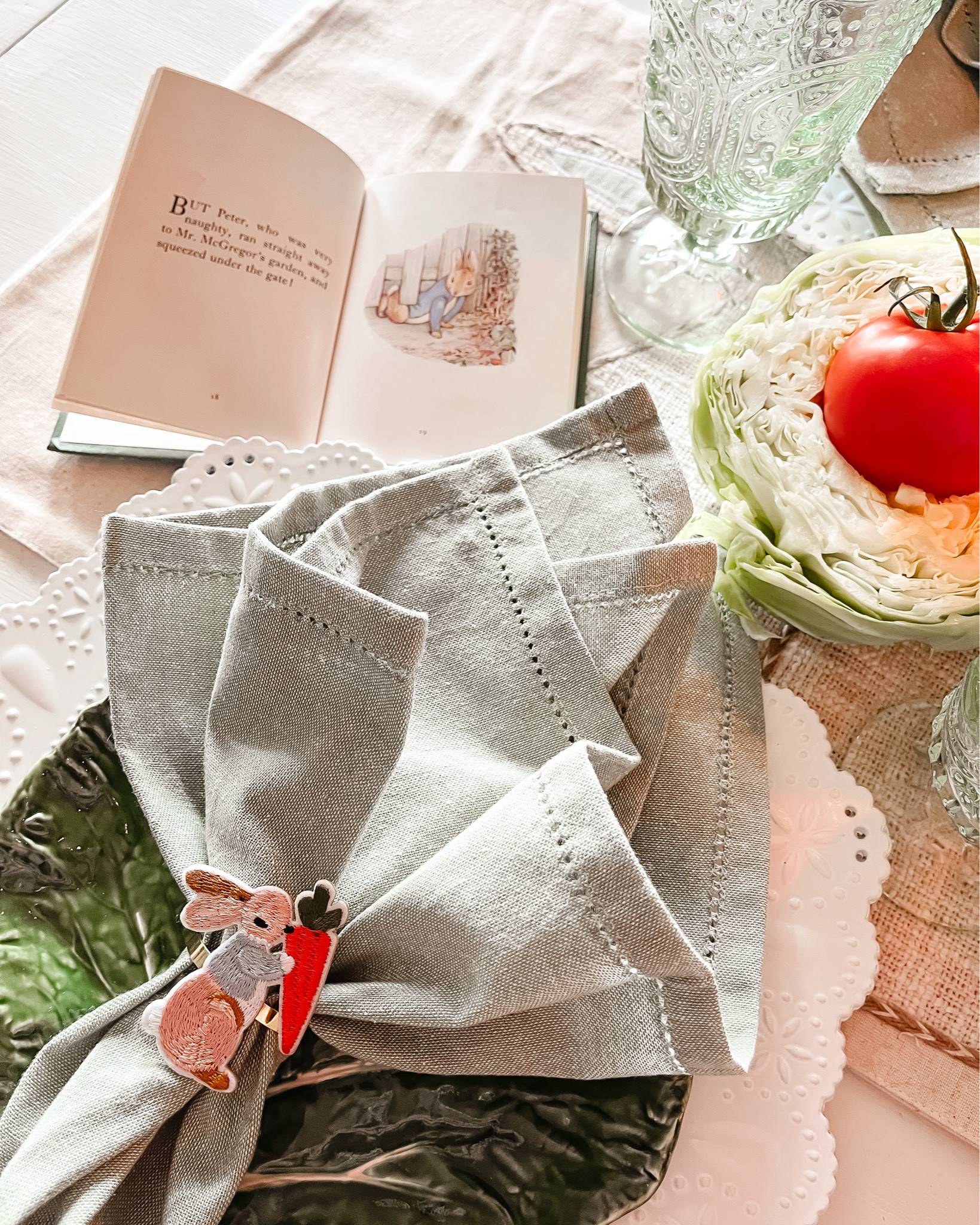 My Peter rabbit spring tablescape! Lots asking for the napkin rings 

#LTKSeasonal #LTKHome #LTKStyleTip