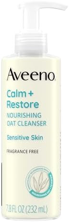 Aveeno Calm + Restore Facial Cleanser for Sensitive Skin, Hydrating Gentle Milky Face Cleanser wi... | Amazon (US)