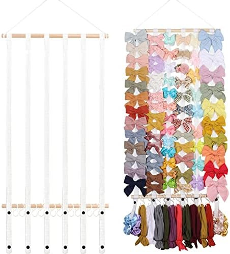 OAOLEER Hair Bow Holder Organizer for Girls，Hair Clips Headband Organizer Storage Wall Hanging ... | Amazon (US)