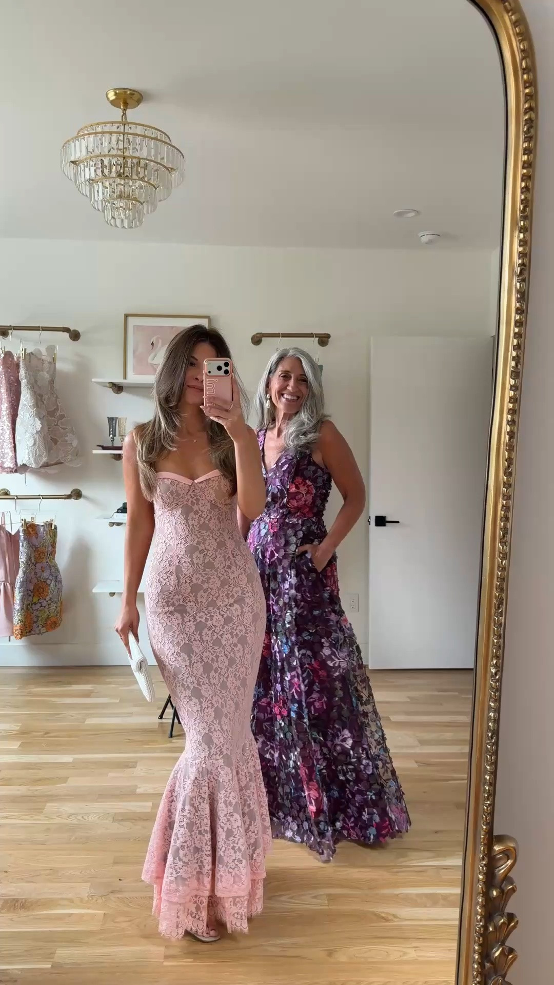 pink strapless lace mermaid gown with a sweetheart neckline and tiered ruffle hem, purple floral-print sleeveless a-line gown mom and me fall wedding guest dresses ✨

I’m 5’4” and wearing my usual size small/2 

mom is 5’4 and wearing a medium/6 

electric picks: emerson20
lulus: emerson20 (first purchase only) 

fall wedding guest dresses, wedding guest dresses, cocktail dresses, semi-formal dresses, black tie wedding guest dresses, destination wedding guest dresses, garden party dresses, wedding guest outfit ideas, mom & me outfits, mom & me dresses, matching outfits, mother daughter outfits, family photo outfits, wedding guest dresses, mother of the bride, mother of the groom, wedding guest outfit ideas

#LTKWedding #LTKU #LTKgrwm