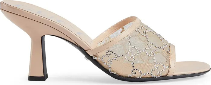 GG Crystal Mesh Slide Sandal (Women) | Nordstrom