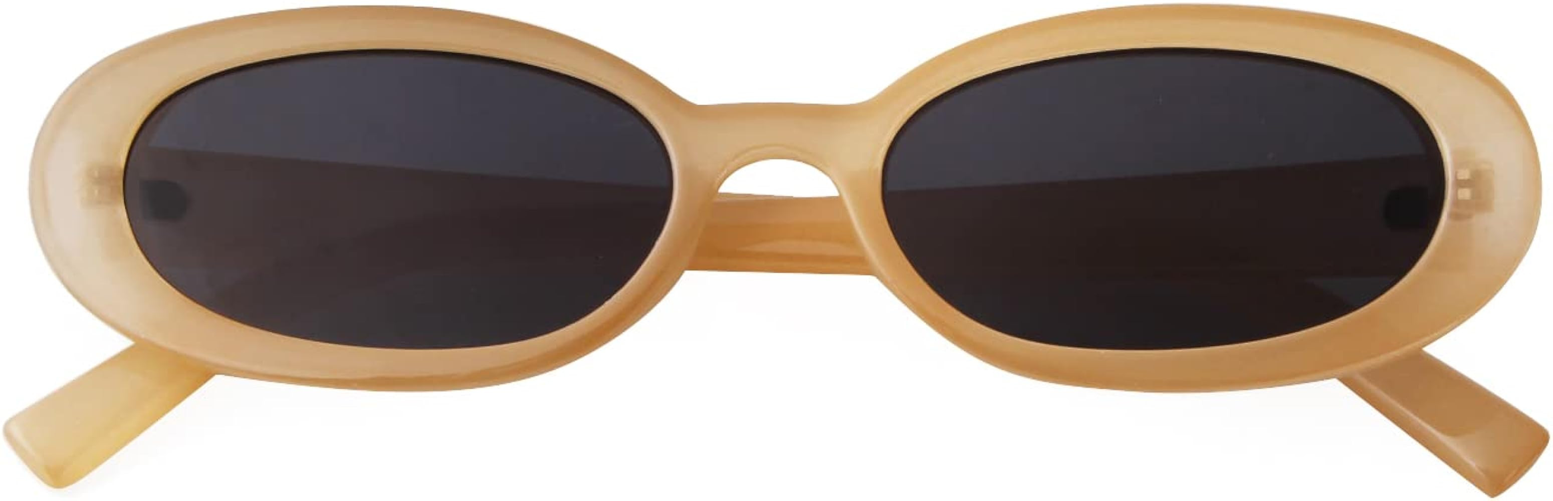 90s Sunglasses for Women Men Retro Small Oval Sunglasses | Amazon (US)