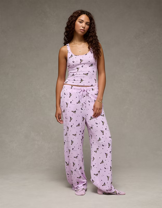 AE Witchy Woodstock Luxe Plush PJ Set | American Eagle Outfitters (US & CA)