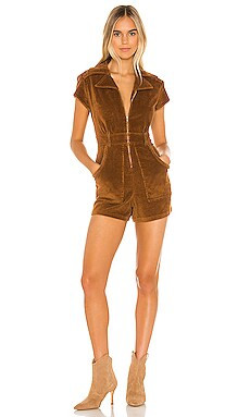 Show Me Your Mumu Outlaw Romper in Saddle Brown from Revolve.com | Revolve Clothing (Global)