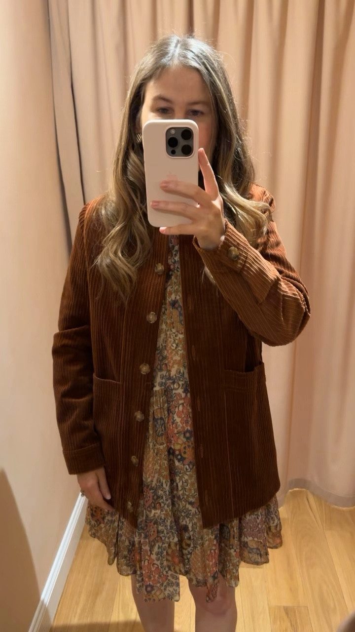 Love this corduroy jacket over a dress! Pair with knee high boots or over the knee boots.

#LTKSeasonal #LTKHoliday