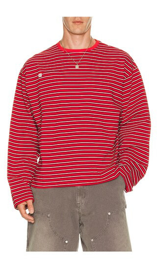 DRMERS CLUB Striped Long Sleeve Tee in Red. - size XL/1X | Revolve Clothing (Global)
