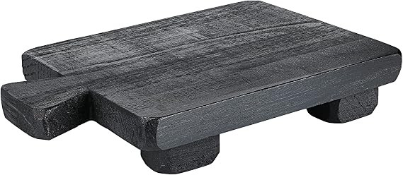 Wood Pedestal Stand Riser Wood Tray for Bathroom Home Kitchen Sink Holder Wooden Soap Holder for ... | Amazon (US)