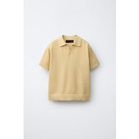 Zara - Piqué Knit Polo - Light Yellow - 13-14 Years (64,6 Inches) - Kids | Zara US