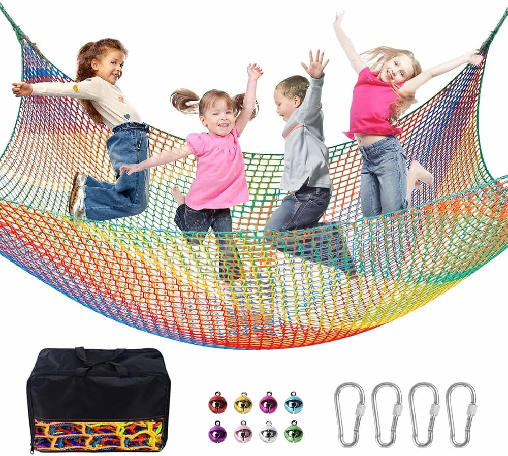 Climbing Net for Kids - 9.9FT x 9.9FT Double Layers Heavy Duty Playground Safety Net, Climbing Ca... | Amazon (US)