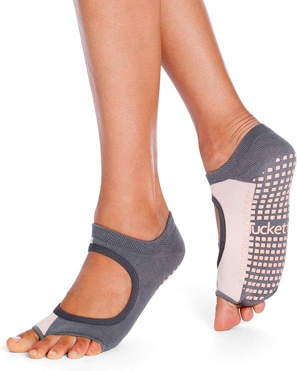 Tucketts Allegro Toeless Non-slip Grip Socks - Cotton Socks for Yoga, Barre, Pilates, Dance, Ball... | Amazon (US)