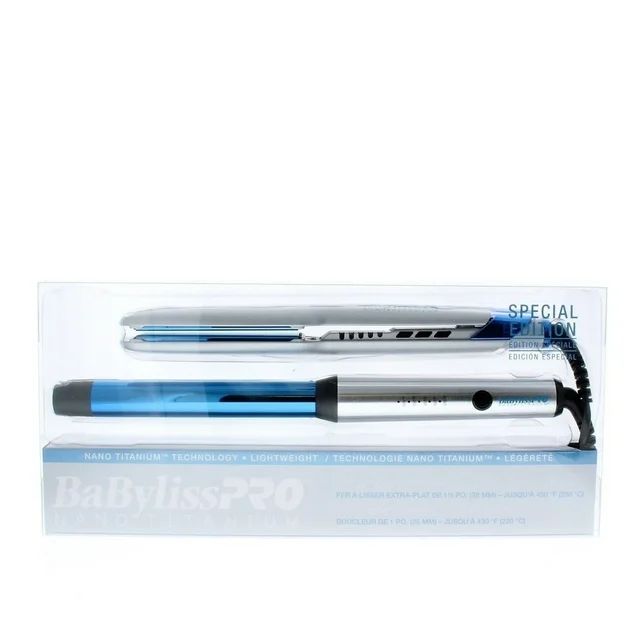 BaBylissPRO Special Edition 1 1/2'' Ultra-Thin Straightener + 1'' Curling Wand | Walmart (US)