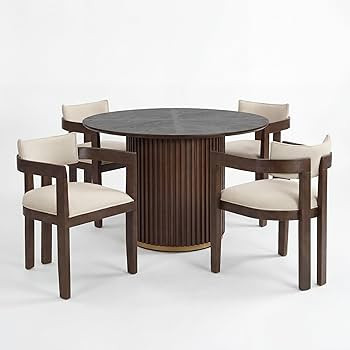 Christopher Knight Home Falcon Modern Round Dining Table Set for 4, 5 Piece Dining Room Table Set... | Amazon (US)