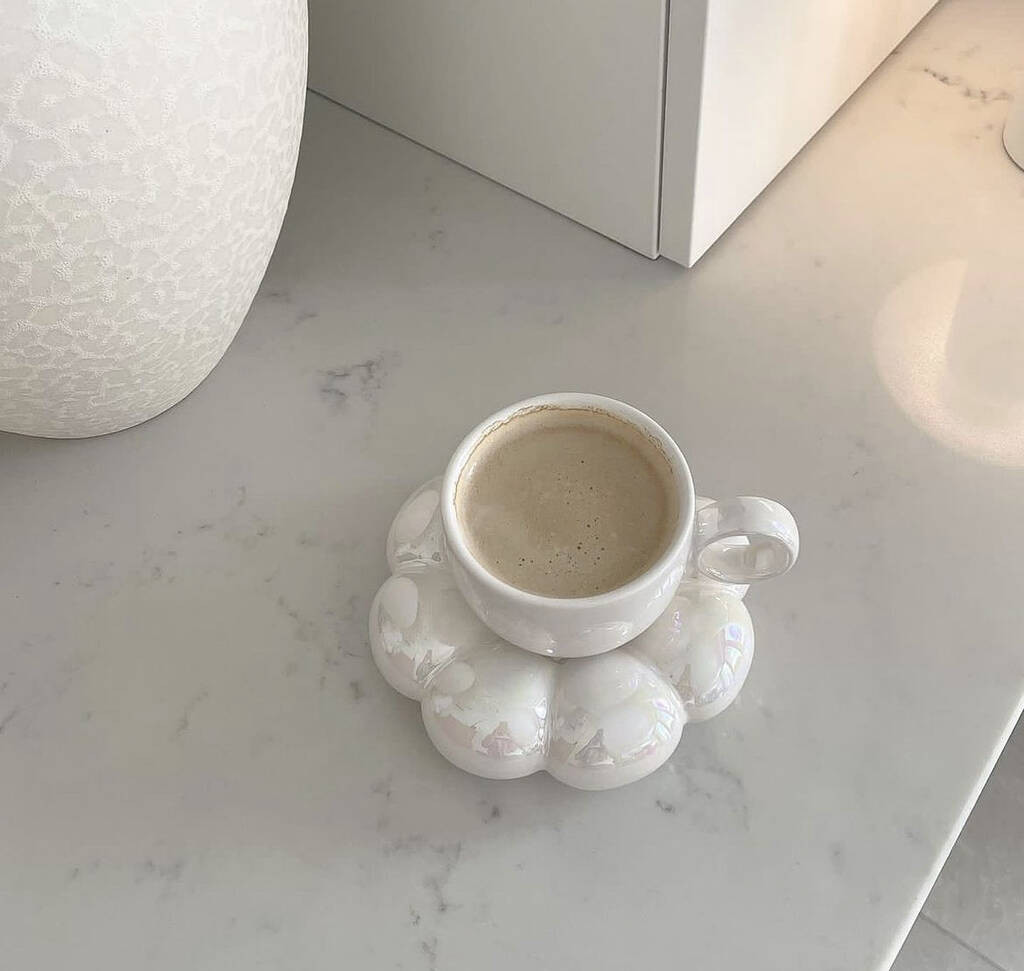 Sunflower Cloud Tea Cup And Saucer Plate Set | Not On The High Street