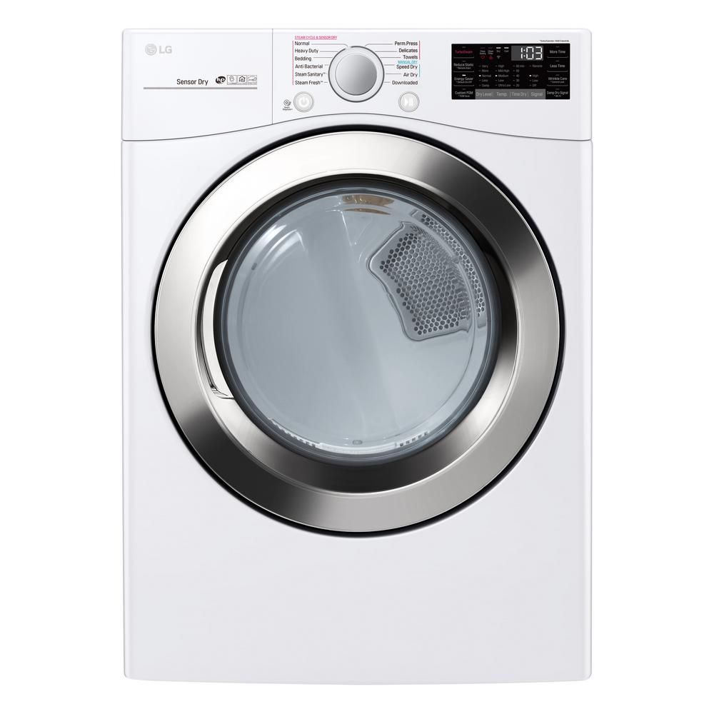 7.4 cu.ft. Ultra Large Capacity Electric Dryer with Sensor Dry, Turbo Steam and Wi-Fi Connectivit... | The Home Depot