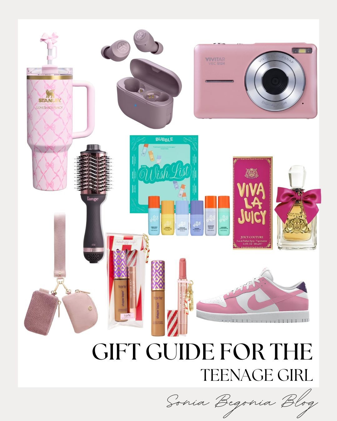 🎁 GIFT GUIDE for the Teenage Girl: Pink & Trendy Finds!

Need the perfect present? This gift guide is filled with the trendiest items every teenage girl will love! 💖

We are obsessed with the ultimate viral accessories, starting with the pink patterned Stanley tumbler for staying hydrated in style. For beauty and hair, the Lange hair brush dryer is a game-changer, and the popular Tarte shape tape concealer is a must-have. Don't forget the fun gadgets: a cute pink digital camera and lilac-colored wireless earbuds. Finish the selection with the iconic scent of Juicy Couture's Viva La Juicy perfume and a trendy pink and white Nike Dunk sneaker!
Shop these must-have gifts that are guaranteed to make her smile! ✨

#GiftGuide
#TeenageGirlGifts
#TeenGifts
#GiftsForHer
#StanleyCup
#Tumbler
#StanleyTumbler
#LangeHair
#HairDryerBrush
#Tarte
#ShapeTape
#DigitalCamera
#PinkCamera
#WirelessEarbuds
#NikeDunks
#VivaLaJuicy
#Perfume
#LTKGiftGuide
#TeenFashion
#TrendyGifts


#LTKGiftGuide #LTKFindsUnder50 #LTKFindsUnder100