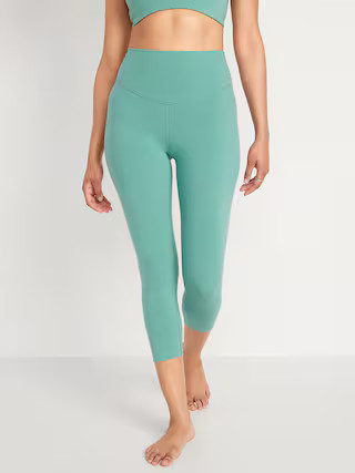 Extra High-Waisted PowerChill Hidden-Pocket Cropped Leggings for Women | Old Navy (US)